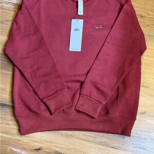 ALO Yoga Men's Deep Red Crewneck Sweater